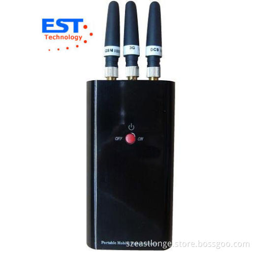 Handheld 3g Portable Cell Phone Jammer / Blocker Est-808ha , 2100 - 2200mhz